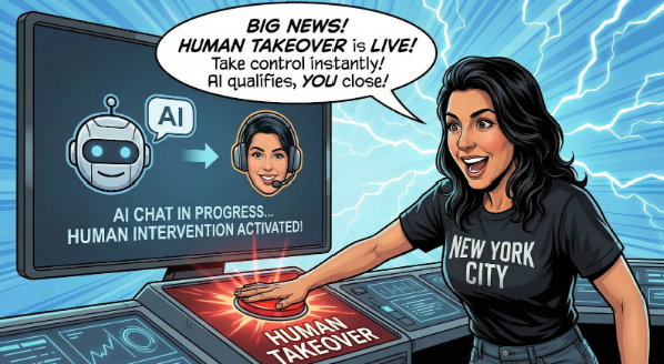 AI Qualifies. You Close. Introducing Human Takeover.